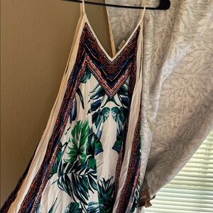 Flying Tomato Blue, Orange & Black Geometric Print Skirt
